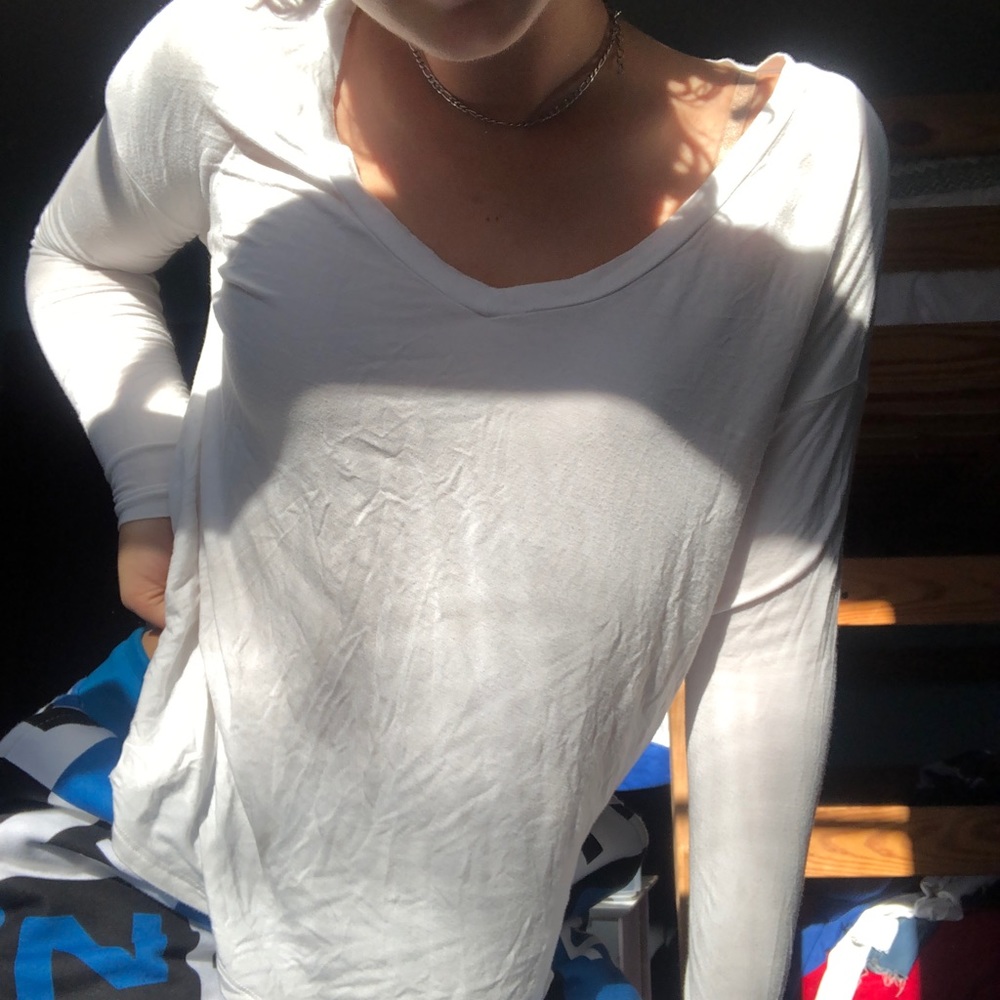 White soft long sleeve